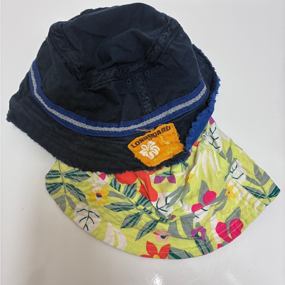 Old Navy Navy and Floral Unbranded Kids Bucket Hat‎